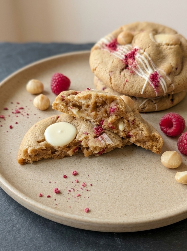 Giga Raspberry Macadamia – vit choklad, macadamianötter och hallon